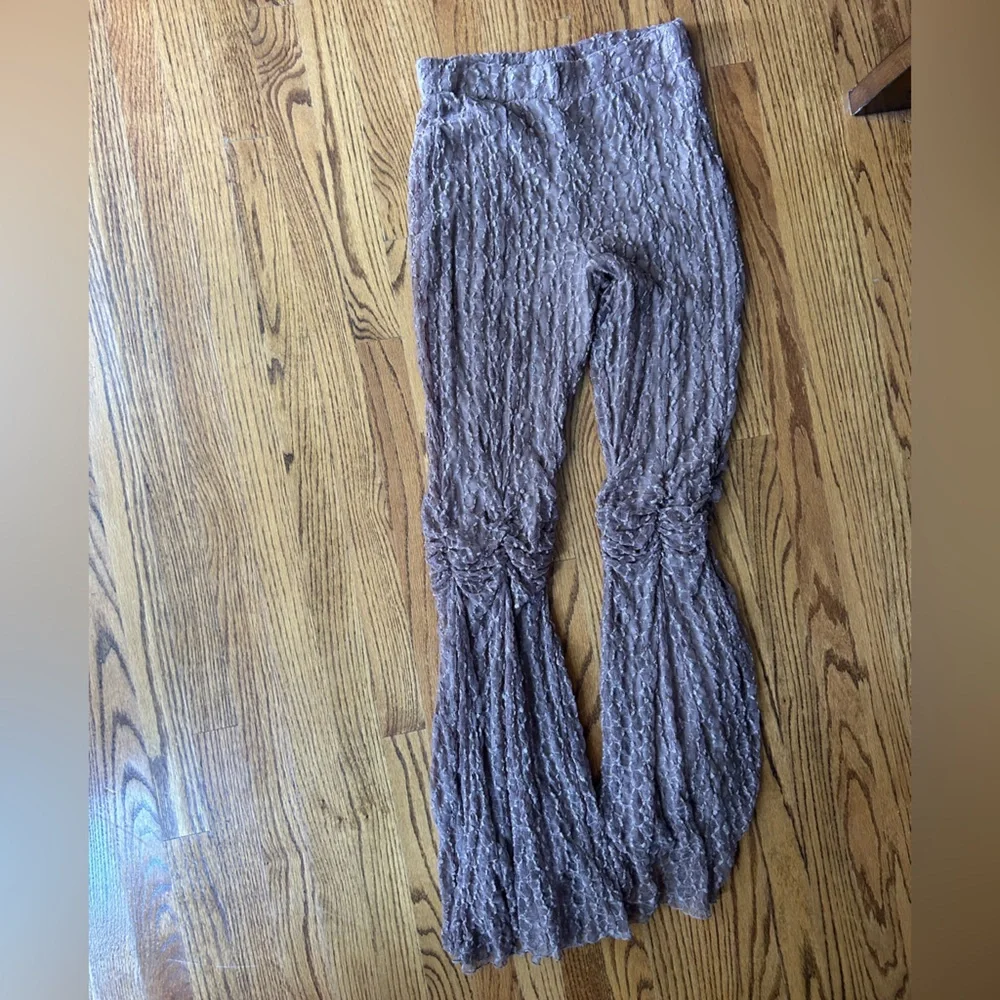 Lace Super Fitted and Flared Pants by Free People - Picture 1 of 6